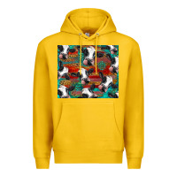 Lemon holstein cows with gemstone Premium Hoodie - BarkalooDesign