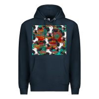 Navy holstein cows with gemstone Premium Hoodie - BarkalooDesign