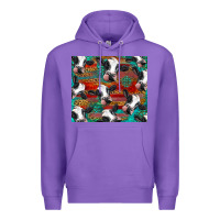 Purple holstein cows with gemstone Premium Hoodie - BarkalooDesign