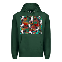 Sports Green holstein cows with gemstone Premium Hoodie - BarkalooDesign