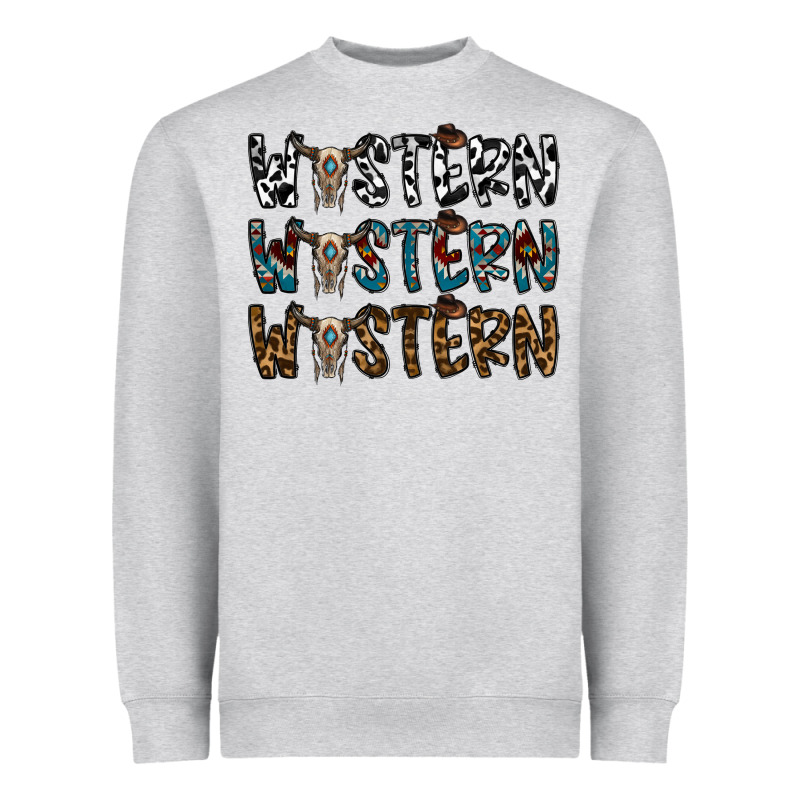 Western Western Western Heavyweight Sweatshirt by CowhideDigitalArt | Teevron