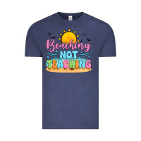 Beaching Not Teaching Black Back Vintage Tee | Teevron