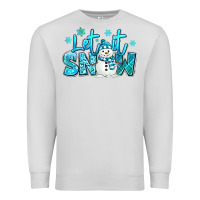 Dove Grey let it snow winter snowman Premium Sweatshirt - MaliasSmallBusiness