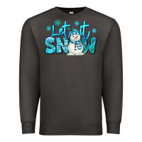 Smoke let it snow winter snowman Premium Sweatshirt - MaliasSmallBusiness