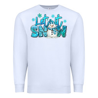 White let it snow winter snowman Premium Sweatshirt - MaliasSmallBusiness