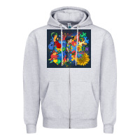 Heather Grey autism awareness Zipper Hoodie - MaliasSmallBusiness