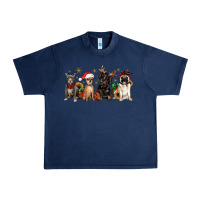 Navy christmas chihuahua pitbull pug dachshund Urban Heavy Tee - JahusDesignShop