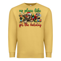 Antique Gold no place like for the holiday Premium Sweatshirt - MaliasSmallBusiness