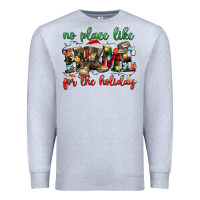 Heather Grey no place like for the holiday Premium Sweatshirt - MaliasSmallBusiness