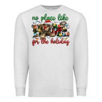 Oatmeal Heather no place like for the holiday Premium Sweatshirt - MaliasSmallBusiness