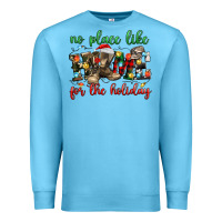 Ocean Blue no place like for the holiday Premium Sweatshirt - MaliasSmallBusiness