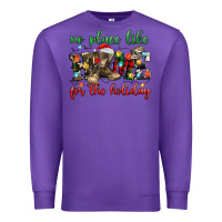 Purple no place like for the holiday Premium Sweatshirt - MaliasSmallBusiness
