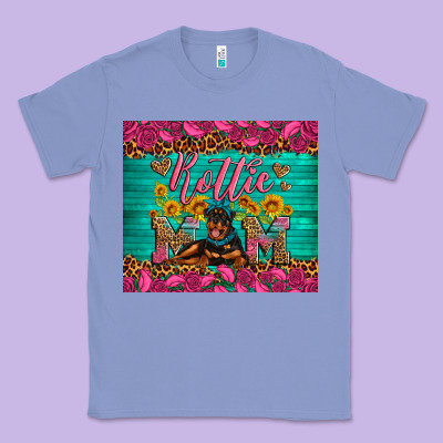 Rottie Mom With Roses Classic Tee Designed By Artiststas