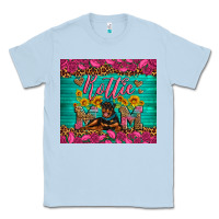 Dusty Blue Rottie mom with roses Classic Tee - Artiststas