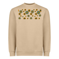 Mushroom sunflowers and turquoise 16oz libbey glass Heavyweight Sweatshirt - HRA Design Shop