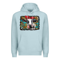 Blue Mist holstein cow with glitter and leopard background Premium Hoodie - BarkalooDesign