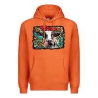 Carrot holstein cow with glitter and leopard background Premium Hoodie - BarkalooDesign