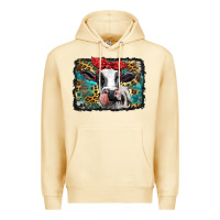 Pina Colada holstein cow with glitter and leopard background Premium Hoodie - BarkalooDesign