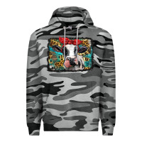 Slate Camo holstein cow with glitter and leopard background Premium Hoodie - BarkalooDesign