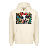 Tofu holstein cow with glitter and leopard background Premium Hoodie - BarkalooDesign