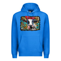 True Royal holstein cow with glitter and leopard background Premium Hoodie - BarkalooDesign