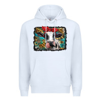 White holstein cow with glitter and leopard background Premium Hoodie - BarkalooDesign