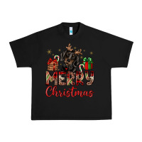 Black merry christmas dachshund Urban Heavy Tee - JahusDesignShop