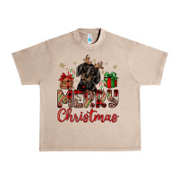 French Oak merry christmas dachshund Urban Heavy Tee - JahusDesignShop