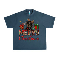 Midnight Navy merry christmas dachshund Urban Heavy Tee - JahusDesignShop