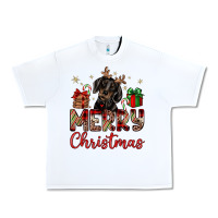 White merry christmas dachshund Urban Heavy Tee - JahusDesignShop