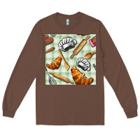Chestnut chef tools seamless pattern Long Sleeve Tee - BundleAndBundleShop