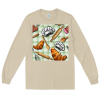 Mushroom chef tools seamless pattern Long Sleeve Tee - BundleAndBundleShop