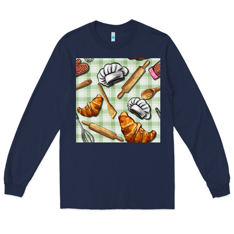 Chef Tools Seamless Pattern Long Sleeve Tee by BundleAndBundleShop | Teevron