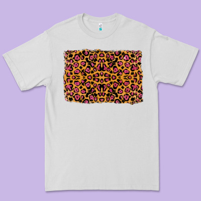 Leopard Glitter Background Premium Tee Designed By Ranaportraitstore