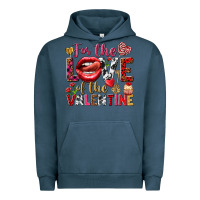 Pigment Midnight Navy For the love of the Valentine Urban Hoodie - HowdyJamesFarm
