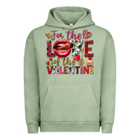 Pigment Oil Green For the love of the Valentine Urban Hoodie - HowdyJamesFarm