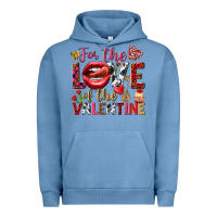 Pigment Pebble Blue For the love of the Valentine Urban Hoodie - HowdyJamesFarm