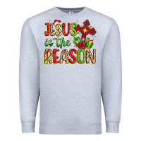 Heather Grey jesus is the reason Premium Sweatshirt - MaliasSmallBusiness