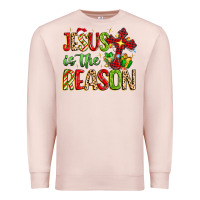 Pale Pink jesus is the reason Premium Sweatshirt - MaliasSmallBusiness