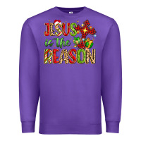 Purple jesus is the reason Premium Sweatshirt - MaliasSmallBusiness