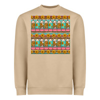 Mushroom school teacher seamless pattern Heavyweight Sweatshirt - HRA Design Shop