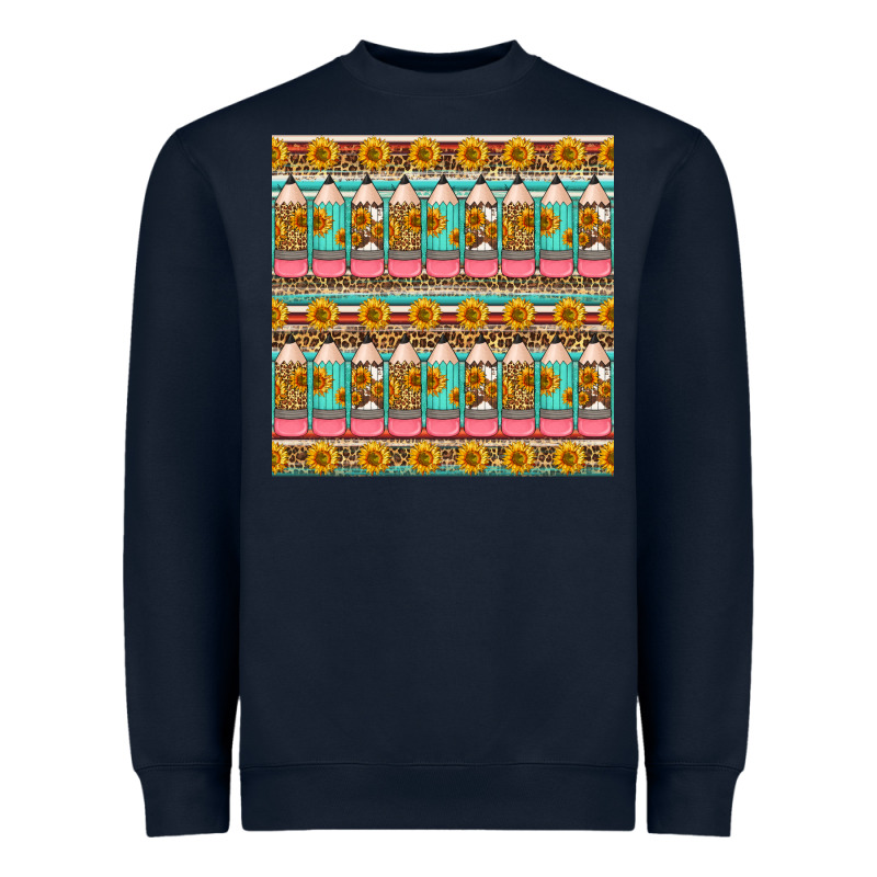 School Teacher Seamless Pattern Heavyweight Sweatshirt by HRA Design Shop | Teevron