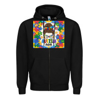 Black autism mom Zipper Hoodie - MaliasSmallBusiness