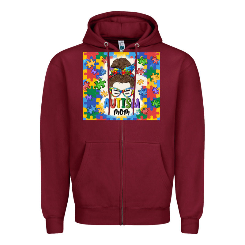 Autism Mom Zipper Hoodie by MaliasSmallBusiness | Teevron