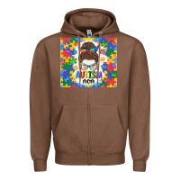 Chestnut autism mom Zipper Hoodie - MaliasSmallBusiness