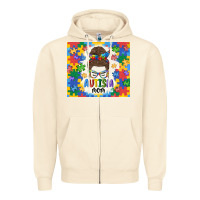 Sandshell autism mom Zipper Hoodie - MaliasSmallBusiness