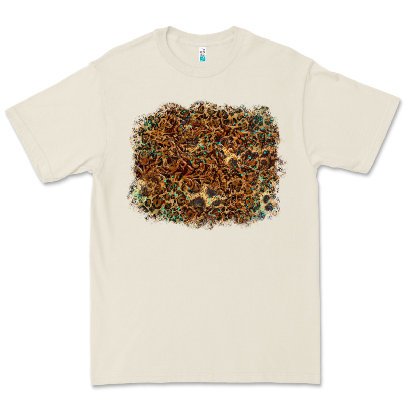 Leopard Tooled Leather Turquoise Premium Tee by RanaPortraitStore | Teevron