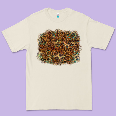 Leopard Tooled Leather Turquoise Premium Tee Designed By Ranaportraitstore