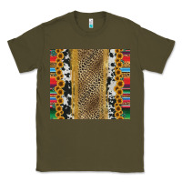 Army Green western serape cowhide Classic Tee - Jasminsmagicworld