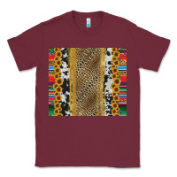 Burgundy western serape cowhide Classic Tee - Jasminsmagicworld